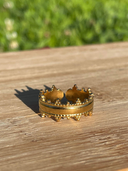 Bague Couronne Dorée